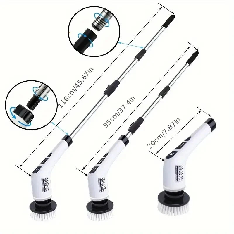 Claevo Electric Spin Scrubber — Removes Limescale, Grout & Soap Scum in Seconds