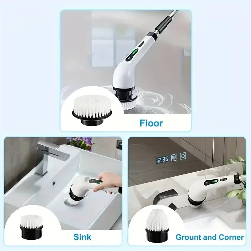 Claevo Electric Spin Scrubber — Removes Limescale, Grout & Soap Scum in Seconds